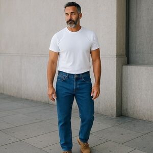 Levi's 505 Blue Straight Jeans Classic Fit